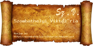 Szombathelyi Viktória névjegykártya